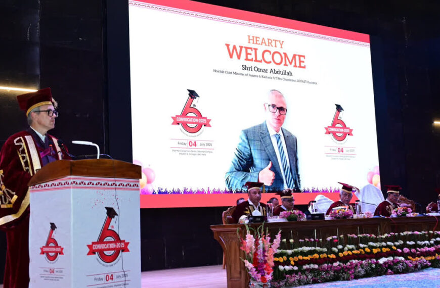 Agriculture is J&K’s Backbone: CM Omar Abdullah Urges Youth to Lead Innovation at SKUAST-K Convocation