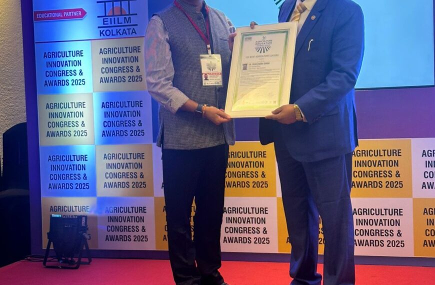 Dr. Shailendra Singh Honoured Among…